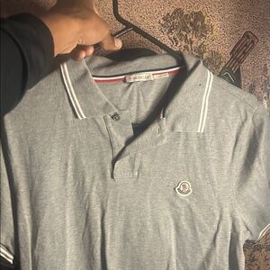 Moncler Classic Gray Polo Shirt